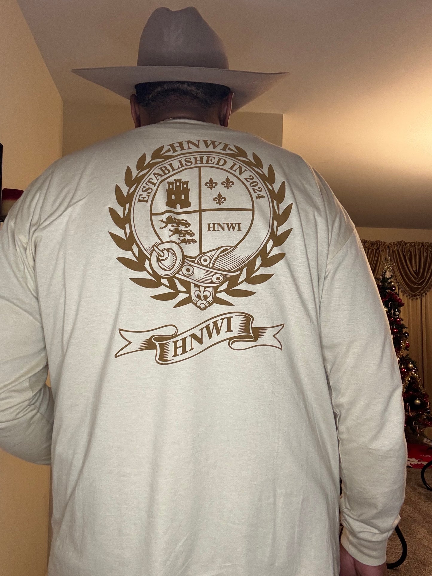 Long Sleeve T-Shirt Tan/Brown Good Vibes Only